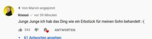 Kommentar von Knossi zum Fake Dino Knochen